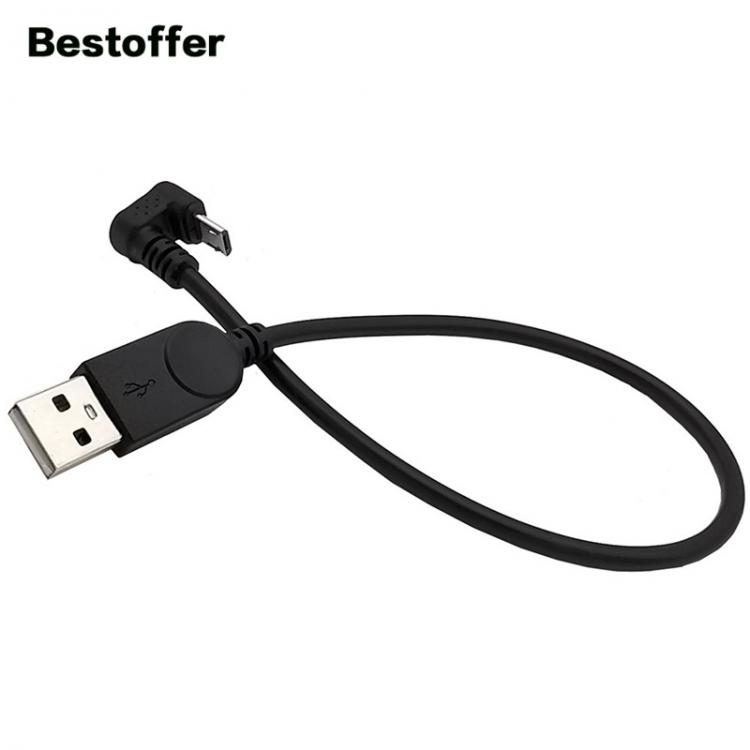all in one place אביזרים 30CM/1.5M U-Shaped Elbow Micro 5-Pin Male to USB 2.0 A Male Data Charging Extension Cable