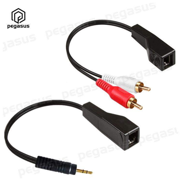 all in one place אביזרים RJ45 Female to DC 3.5mm Male / RT45 to 2 RCA Male With Extender Network Extension Audio Cable 0.3 Meters