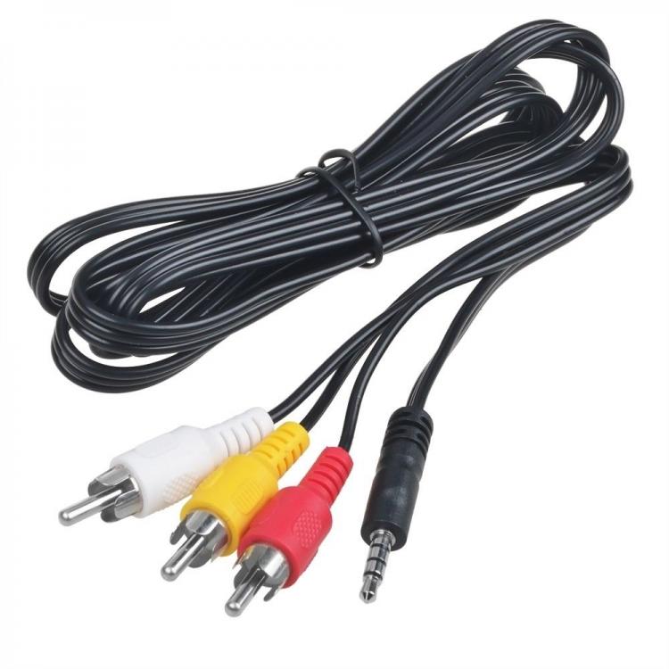 all in one place אביזרים 3.5mm Plug to 3 RCA Camcorder Audio Video A/V Cable 5Feet for Sony JVC Panasonic Canon Samsung Camcorders