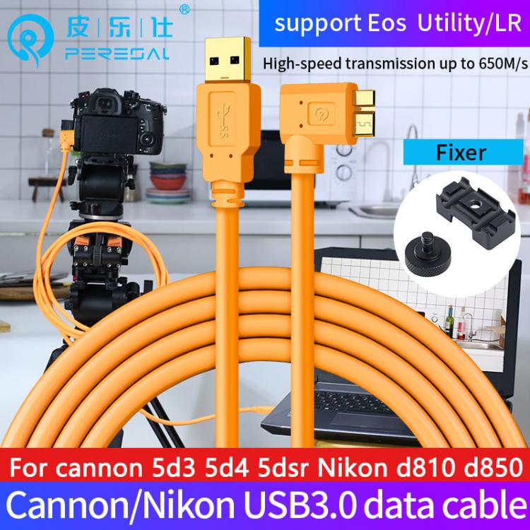 all in one place אביזרים PERESAL USB3.0 to Micro-B cable for Cannon EOS 5D4 5DSR camera NIKON D810 D850 D5 digital camera to computer/laptop data cable