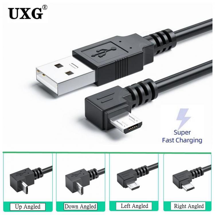 all in one place אביזרים 5M 3M Up Down Left Right Angled 90 Degree USB Micro USB Male to USB male Data Charge 2A connector Cable 25cm 50cm for Tablet 5ft