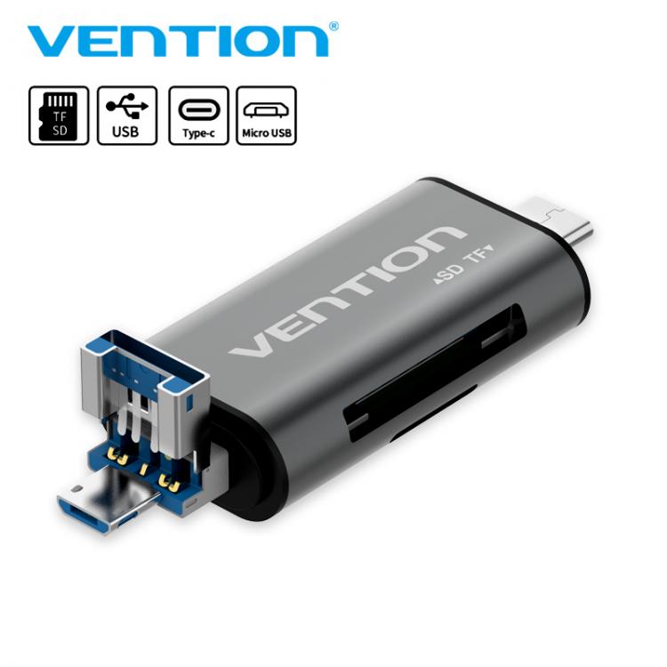 all in one place אביזרים Vention All In 1 Usb 3.0 2.0 Card Reader High Speed SD TF Micro SD Card Reader Type C USB C Micro USB Memory Otg Card Reader new