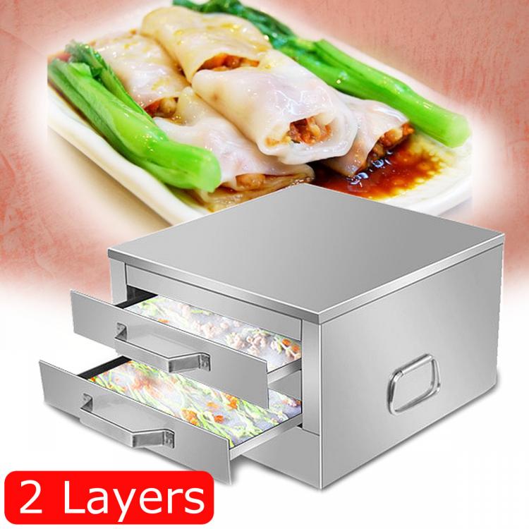 all in one place כלי מטבח ובישול Stainless Steel Rice Noodle Roll Steamed Bun Steam Machine Vermicelli Roll Steaming Furnace Steamer Home Use 2/1 layer