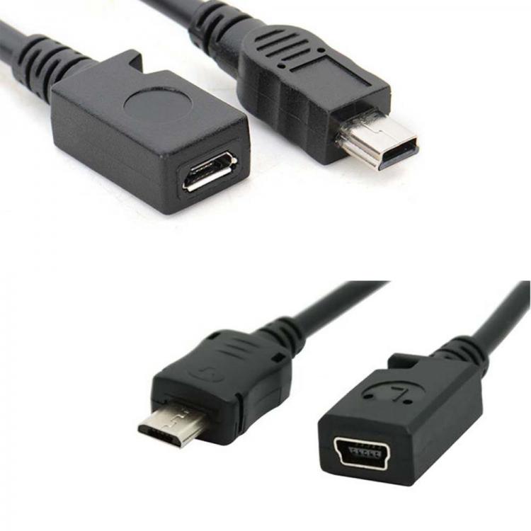 all in one place אביזרים Mini USB male to Micro USB B feMale data charger cable adapter converter charger data cable