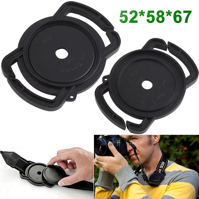 all in one place אביזרים Lens cap45.5mm 49mm 62mm 43mm 55mm 52mm 58mm 67mm 72mm 77mm 82mm Universal Lens Cap Camera Buckle Lens Cap Holder Keeper