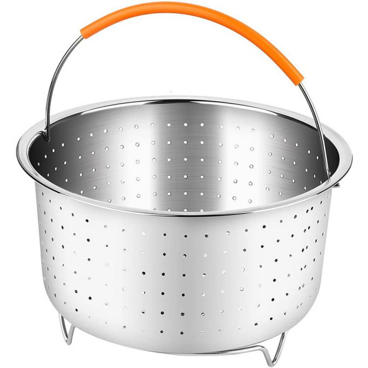all in one place כלי מטבח ובישול 304 Stainless Steel Rice Cooking Steam Basket 3/6/8 Quart Pressure Cooker Anti-scald Steamer Multipurpose Fruit Clean Basket