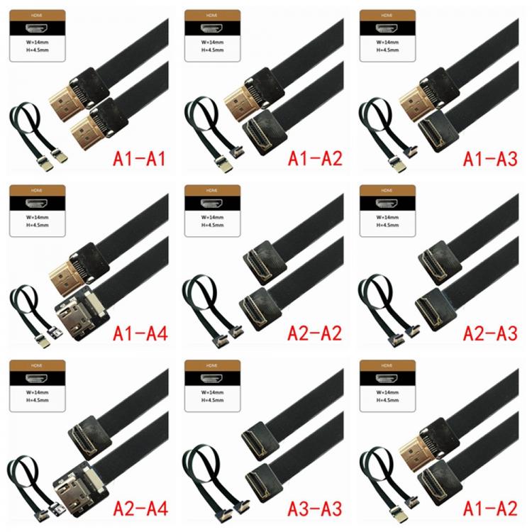 all in one place אביזרים FPC Band Flache HDMI- compatible Kabel 5CM HDMI Male to male HDMI 90 grad Adapter für HDMI HDTV FPV Multicopter Luftaufnahmen
