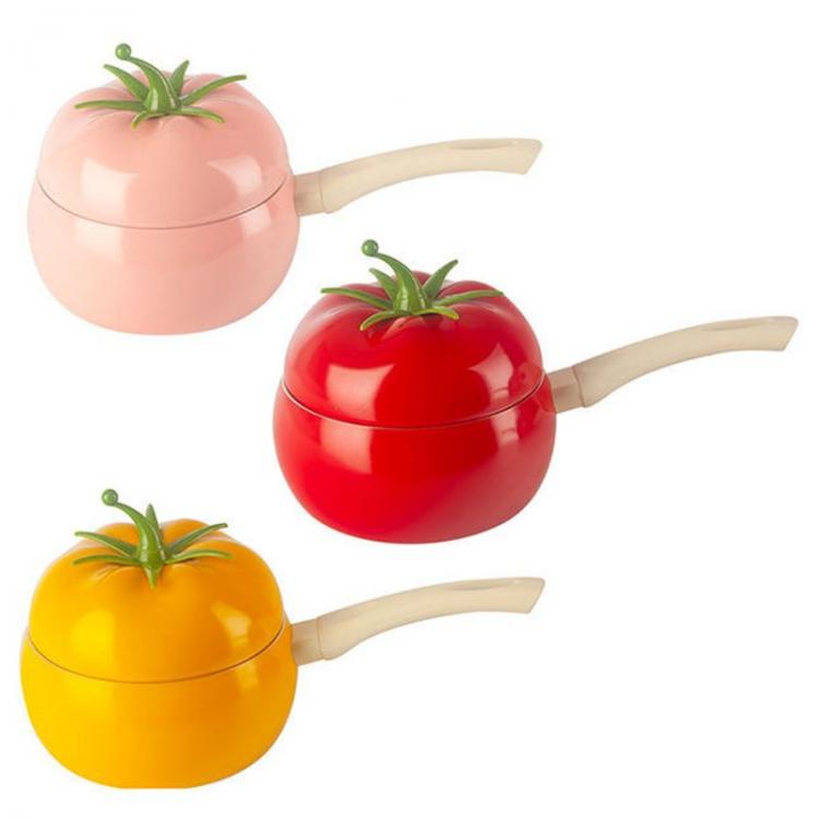 all in one place כלי מטבח ובישול Fruit Tomato Shape Frying Pan Cooking Pot Saucepan Induction Cooker Aluminum Cookware Nonstick