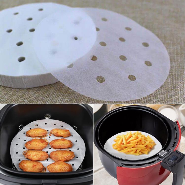 all in one place כלי מטבח ובישול 100pcs Non-Stick Steamer Paper New Baking Paper Greaseproof PaperAir Fryer Pad Paper For Home Restaurant Kitchen Accessories