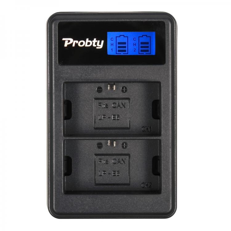 all in one place אביזרים PROBTY New LP-E6 LP E6 LPE6 LCD Camera Charger for Canon 70D 5DII 5D2 5D3 7D 6D 60D