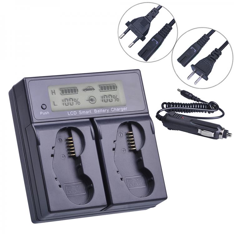 all in one place אביזרים 1PC LCD Dual Quick Battery Charger for Nikon EN-EL4A EN-EL4a ENEL4 EN EL4 Li-ion Battery D3S D2H D2Hs D3 D2Xs D2X D300 F6 D2