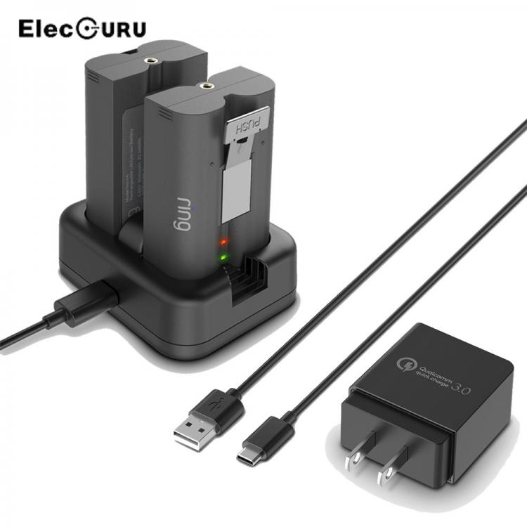 all in one place אביזרים Dual Battery Charger Charging Station For Ring Video Doorbell 2,Spotlight Cam Battery/Solar,All-new Ring Stick Up Cam Battery