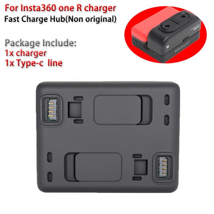 all in one place אביזרים insta360 one r charger （Non original）and Fast Charge Hub For Insta360 ONE R Battery Base Charger Accessories