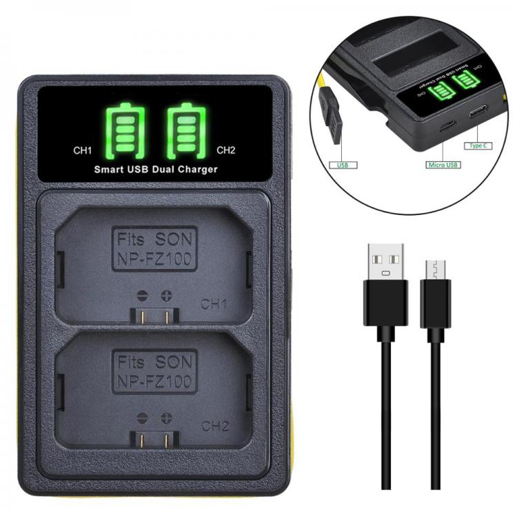 all in one place אביזרים 1x for Sony NP-FZ100 BC-QZ1 Alpha 9 A9 9R Sony A9R 9S Camera Parts NPFZ100 NP FZ100 Bateria Battery LED Display USB Dual Charger