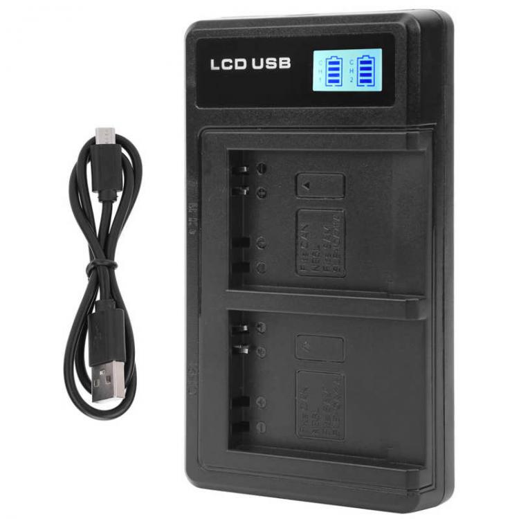 all in one place אביזרים carregador Portable Camera Battery Charger  for NB-6L USB a Dual Charger with LCD Display cargador pilas recargable