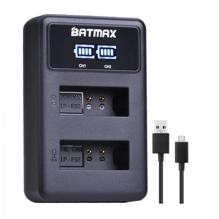 all in one place אביזרים LED Dual USB Battery Charger  for Canon LP-E12 LP E12 LPE12 Battery Canon EOS 100D Kiss X7 Rebel SL1 EOS M10 DSLR Cameras