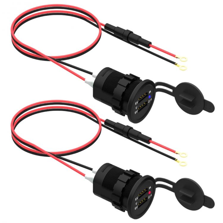all in one place אביזרים 27RA IP66 Water Proof 12V DC 2 USB  Motorcycle Cigarette Lighter Socket Charger