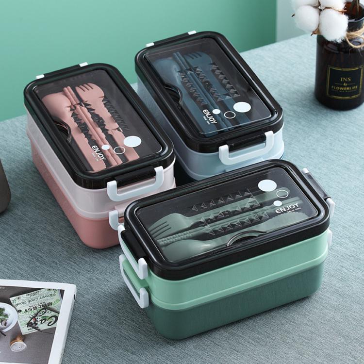 all in one place כלי מטבח ובישול 304 Stainless Steel Lunch Box Bento Box For School Kids Office Worker 2layers Microwae Heating Lunch Container Food Storage Box#