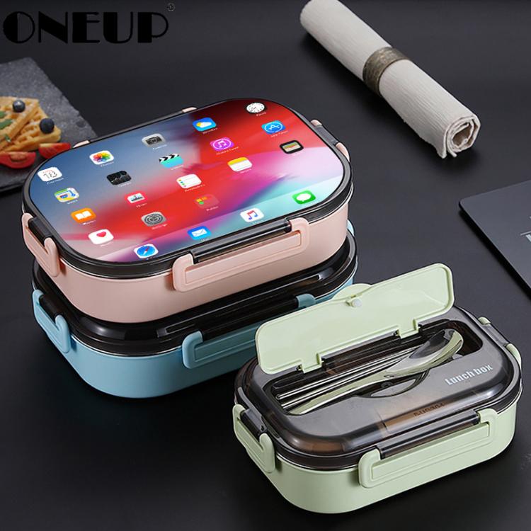 all in one place כלי מטבח ובישול ONEUP Portable 304 Stainless Steel Lunch Box 2020 New Hot Japanese Style Compartment Bento Box Kitchen Leakproof Food Container
