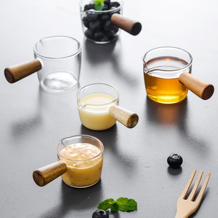 all in one place כלי מטבח ובישול Japanese Style Taste Dish Heat resistant Multi-functional Coffee Mini Milk Cup Glass Sauce Dish Vinegar Plate Gravy With Handle