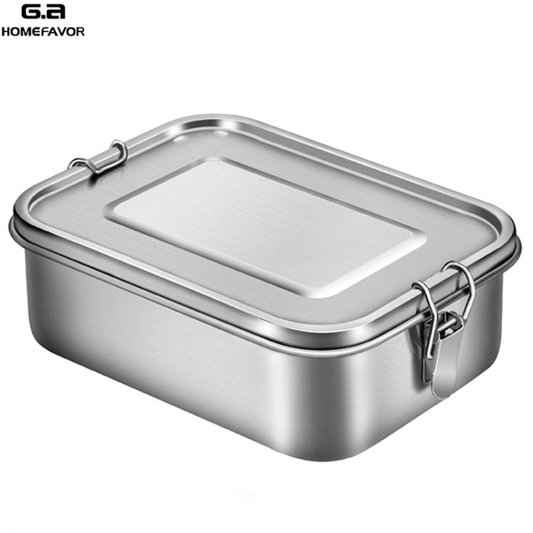 all in one place כלי מטבח ובישול Bento Lunch Box Metal Organizers Top Grade 304 Stainless Steel Snack Food Container Storage Fruit Box For Children Men Women