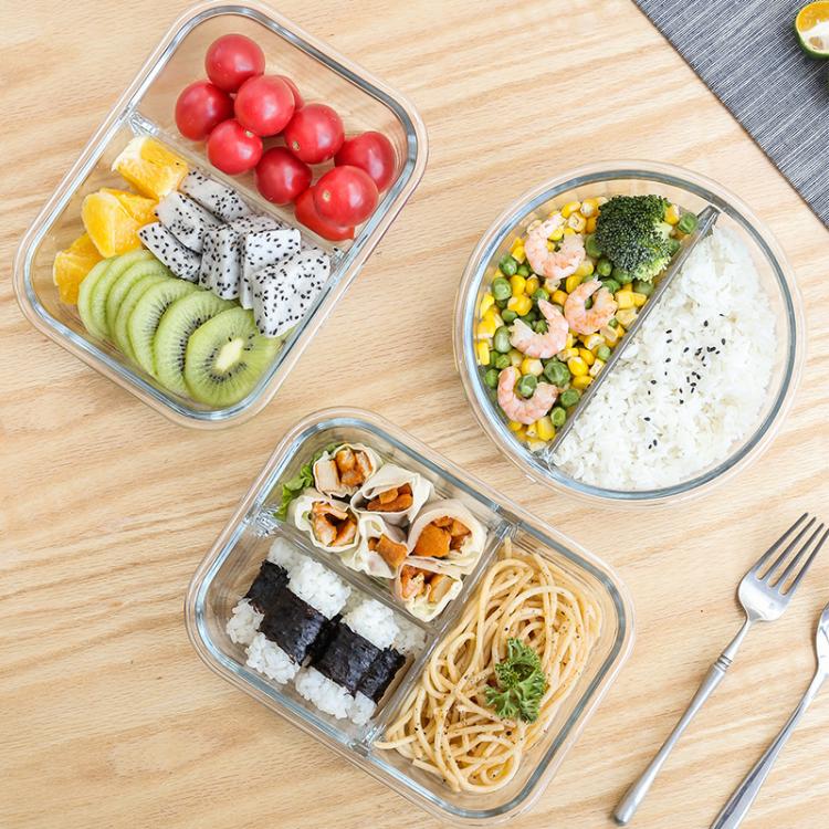 all in one place כלי מטבח ובישול Glass Lunch Box for Office Kids Student Meal Prep Containers Microwave Bento Box with Compartment Food Eco Leakproof Storage Box