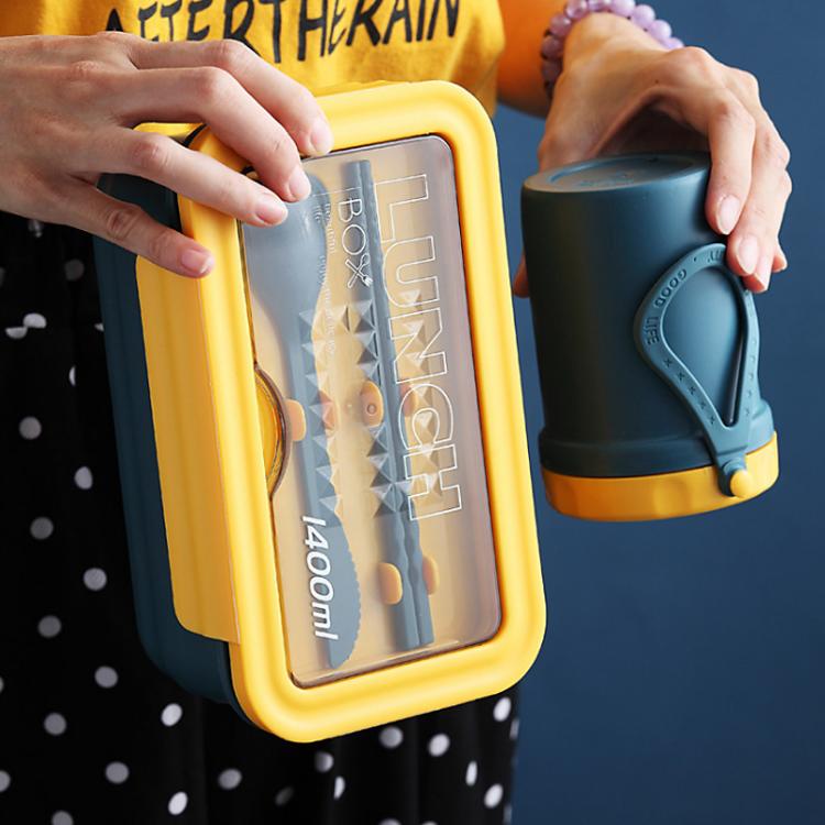 all in one place כלי מטבח ובישול New Microwave Lunch Box Portable Bento Box Japanese Style Leakproof Food Container For Kids And Workers  With Tableware And Bag