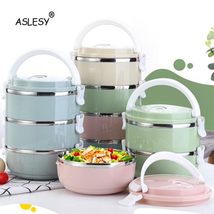 all in one place כלי מטבח ובישול Multi--Layer Lunch Box Portable Stainless Steel Thermal For Food Portable Lunch Box For Kids Picnic Leak-Proof School Tableware