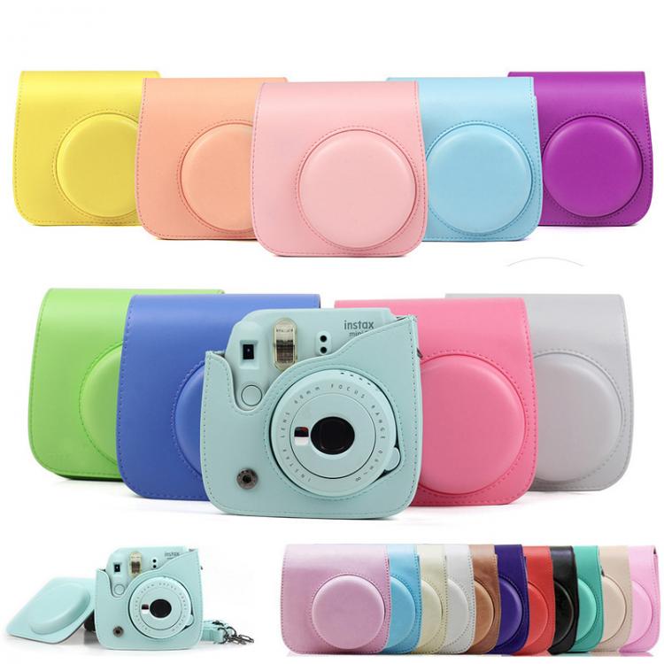 all in one place אביזרים Quality PU Leather Camera Case for Fujifilm Instax Mini 9 Mini 8 Instant Film Camera, 5 Colors Protector Bag with Shoulder Strap
