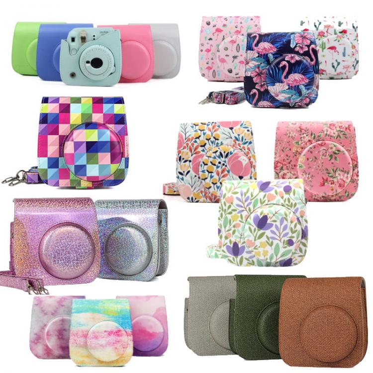 all in one place אביזרים Fujifilm Instax Mini 11 9 8 Camera Bag PU Leather Instant Camera Shoulder Strap Bag Protector Cover Case