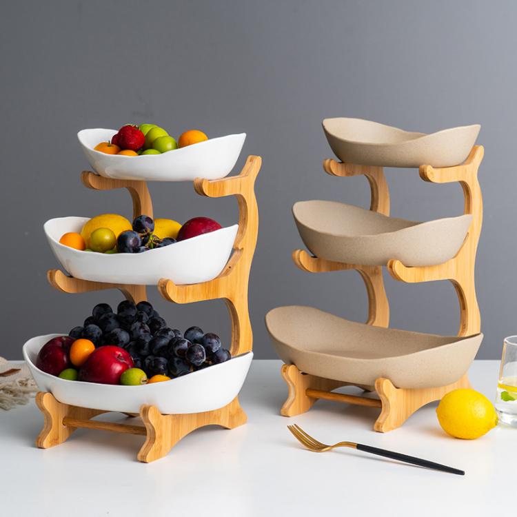all in one place כלי מטבח ובישול Living Room Home Candy Dish Two-layer Plastic Fruit Plate Snack Plate Creative Modern Dried Fruit Fruit Basket Plastic Dish