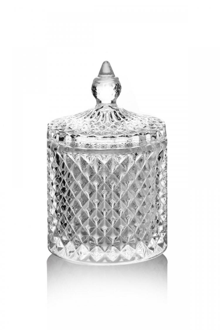 all in one place כלי מטבח ובישול Glass Sugar Candy Crystal Cookies Bowl Glass Candy Storage Bottles Spices Storage Box Sugar Cookies Bowl Lids Storage Jewelry
