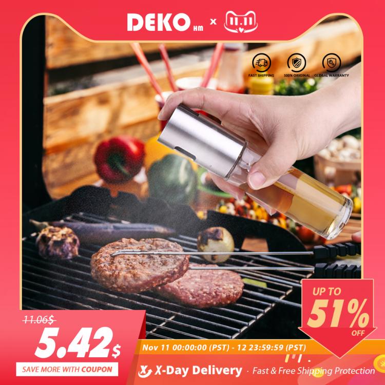 all in one place כלי מטבח ובישול DEKO Stainless Steel Glass  Kitchen Cap Supplies Vinegar BBQ Olivel Cooking Grill Dispenser Oil Spray Bottle