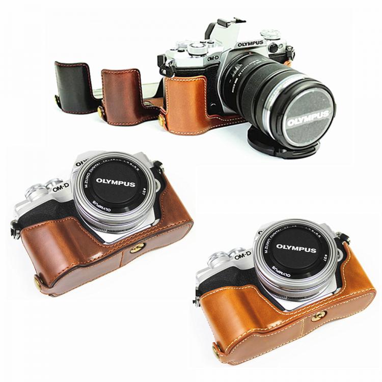 all in one place אביזרים Retro Pu Leather Camera Bag Half Body Case For Olympus PEN-F EM5 EM10 OM-D E-M5 E-M10 Mark II III IV E-PL10 E-PL9 E-PL8 E-PL7