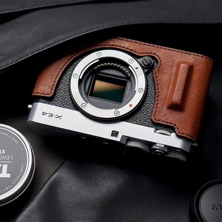 all in one place אביזרים Fuji X-E4 XE4 Camera Mr.Stone  Genuine Leather Camera Case Handle  Half Bag Camera Bodysuit