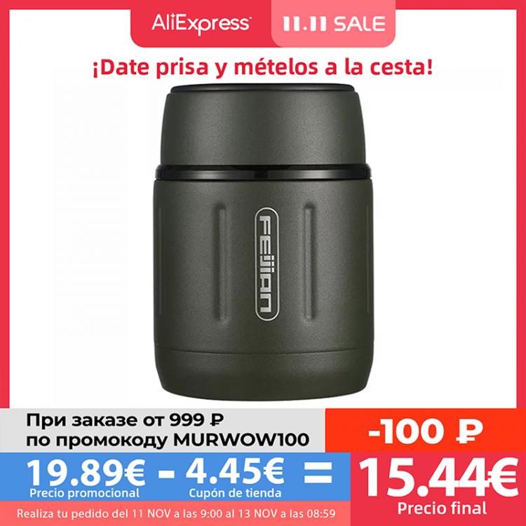 all in one place כלי מטבח ובישול FEIJIAN Food Thermos, Food Jar, Portable Thermos Boxes, Insulated Lunch Box, 500ML, Stainless Steel Container, Tumbler, BPA Free