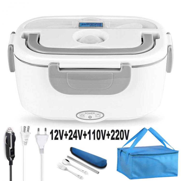 all in one place כלי מטבח ובישול 2 in 1 110V 220V 12V 24V Stainless Steel Electric Heating Lunch Box Car Office School Food Warmer Container Heater Bento Box Set