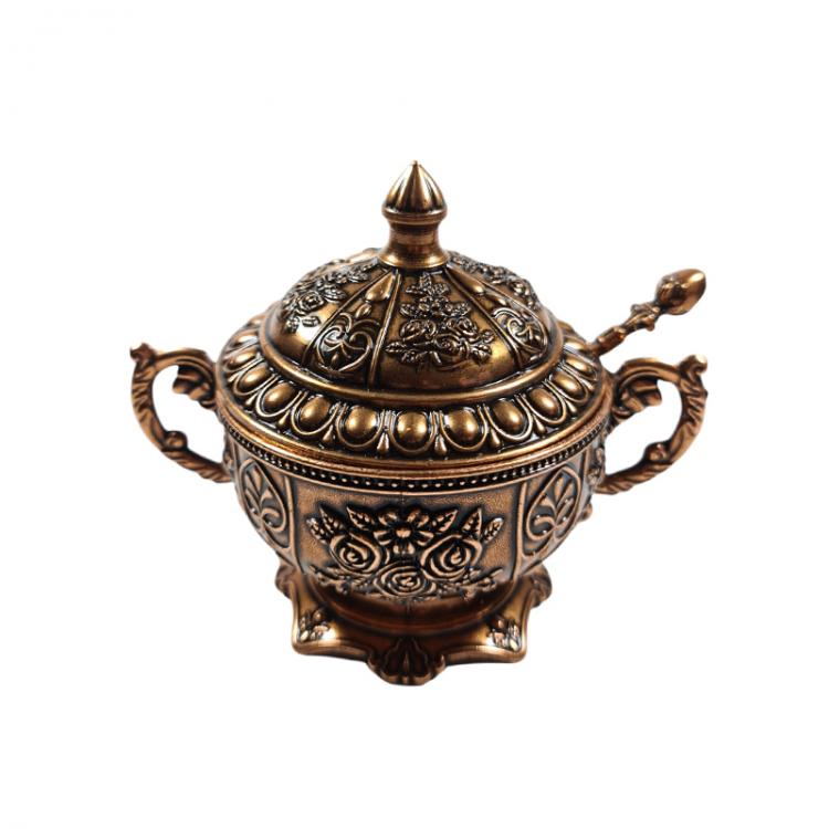 all in one place כלי מטבח ובישול Turkish Delight and Sugar Bowl Pot Decorative Authentic Medieval Style With Spoon Cover Wedding Gift New Home Woman Man