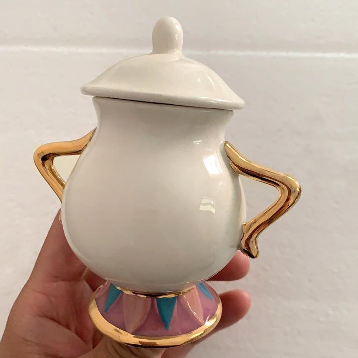 all in one place כלי מטבח ובישול Beauty and The Beast Sugar Bowl Pot Geniune Ceramic Coffee Tea Set Cartoon Xmas Gift Fast Post