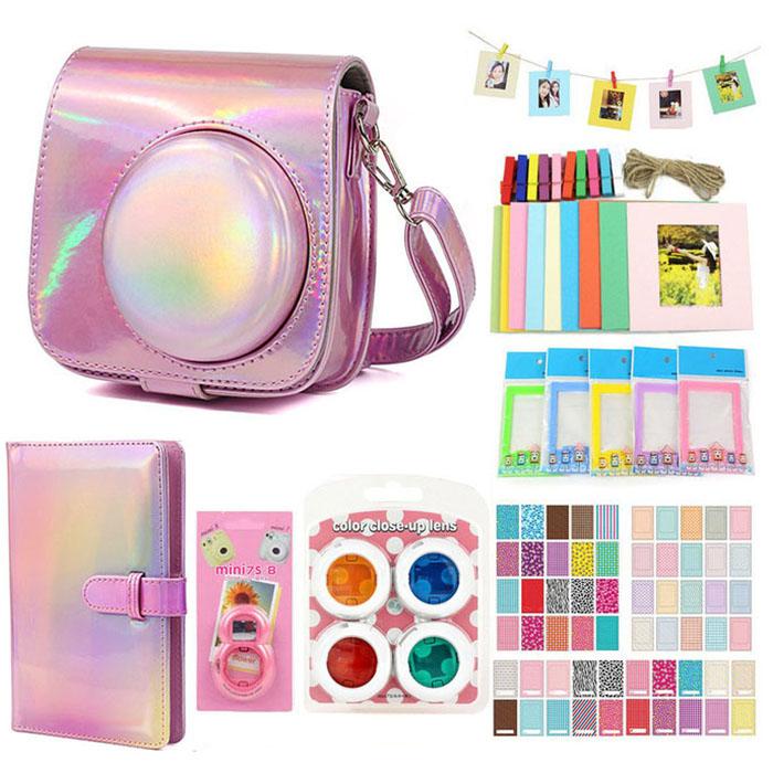 all in one place אביזרים for Fujifilm Instax Mini 9 8 8+ Camera Accessories Bundle Kit Shoulder Strap Bag Case Photo Album Film Frame Filters Selfie Lens