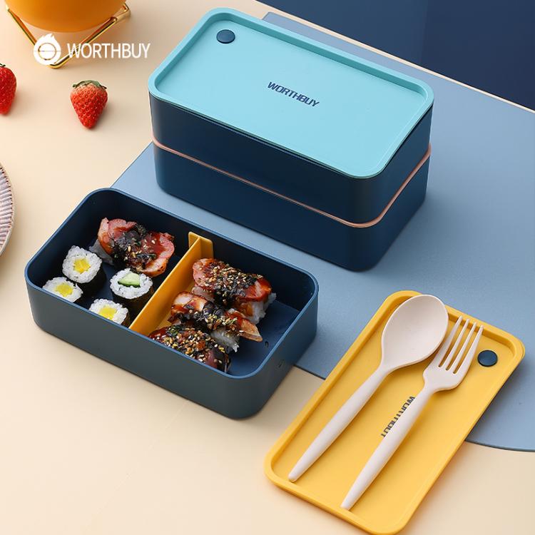 all in one place כלי מטבח ובישול WORTHBUY Portable Lunch Box For Kids School Microwave Plastic Bento Box With Movable Compartments Salad Fruit Food Container Box