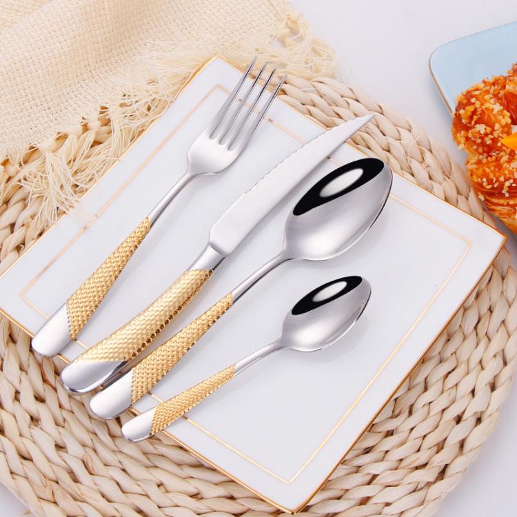 all in one place כלי מטבח ובישול Full Tableware for Kitchen Cutlery Set Stainless Steel Gold Cutlery Dinner Set Fork Spoon Knife Dinnerware Set Dropshipping