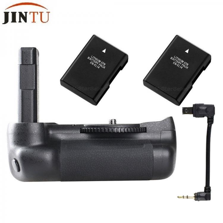 all in one place אביזרים JINTU Professional Battery Grip Holder For Nikon D5600 D5500 DSLR Camera with +2x EN-EL14 Recharge Batteries Kit