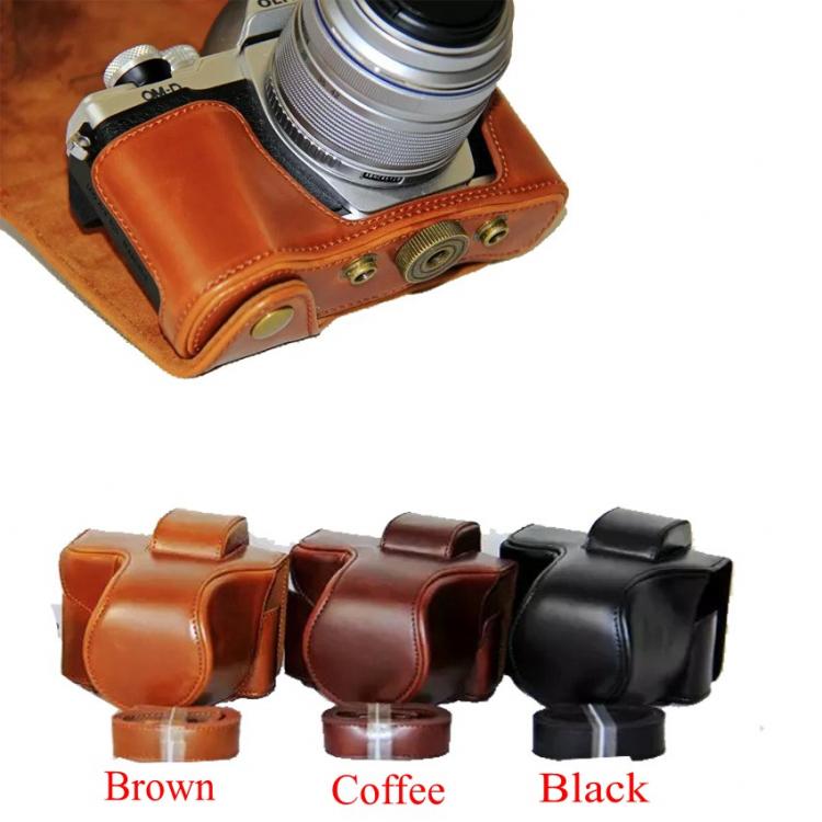 all in one place אביזרים New Pu Leather Camera Case Bag For Olympus EM10 Mark II EM10 III EM10 II EM10 Mark III Camera Bag Cover With Strap