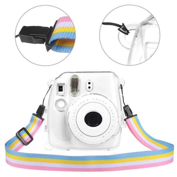 all in one place אביזרים Powstro Cases For Fujifilm Instax Mini 9 Camera Protection Case Transparent Plastic Cover With Strap For Fuji Mini 8/8 Bag
