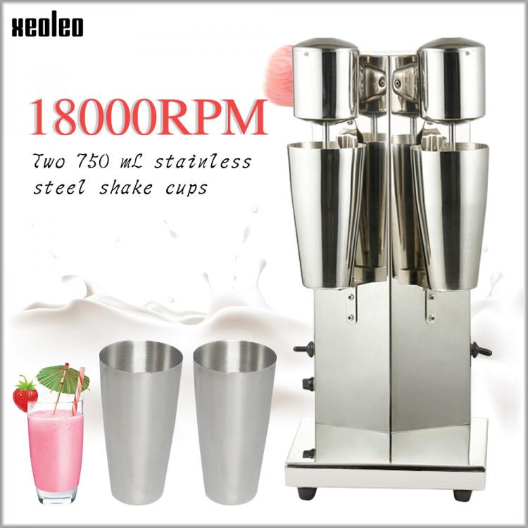 all in one place כלי מטבח ובישול Xeoleo Milkshake machine Stainless Steel Milk Shake Machine Double Head Drink mixer Make Milks Foam/Milkshake Bubble Tea Machine