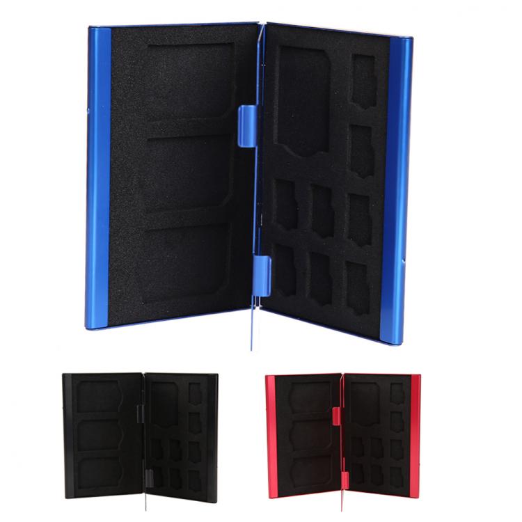 all in one place אביזרים ALLOYSEED Hot 12 in 1 Memory Card Case Portable Deck Aluminium Alloy 8TF + 4SD Memory Cards Storage Holder Box Cases