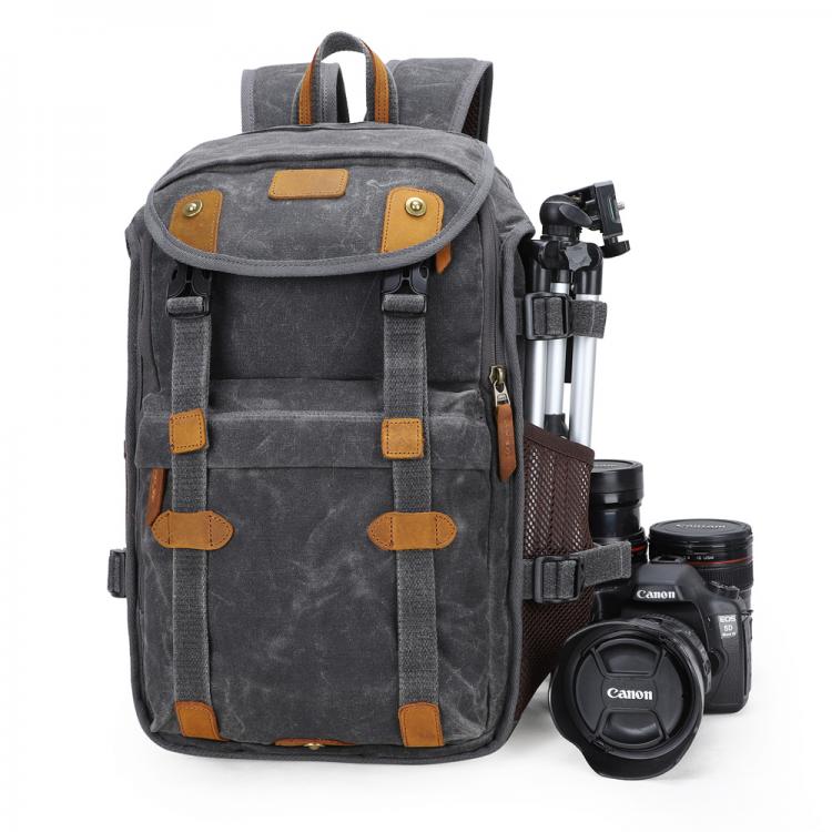 all in one place אביזרים Waterproof Batik Canvas+Crazy Horse Leather Camera Bags Outdoor Photography DSLR/SLR Backpack Fotocamera SLR Bag for Nikon Canon