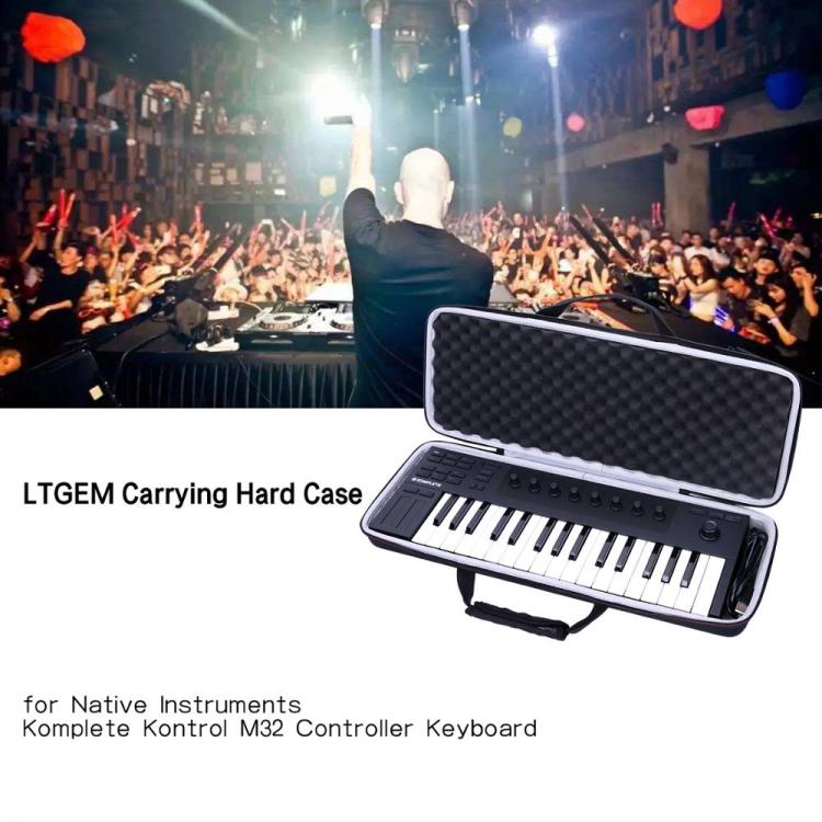 all in one place אביזרים LTGEM EVA Black Carrying Hard Case for Native Instrument Komplete Kontrol M32 Controller Keyboard