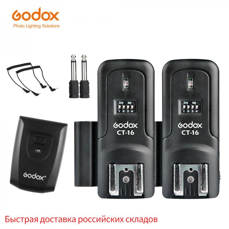 all in one place אביזרים Godox CT-16 16 Channels Wireless Radio Flash Trigger Transmitter + 2x Receiver Set for Canon Nikon Pentax Studio Speedlite Flash